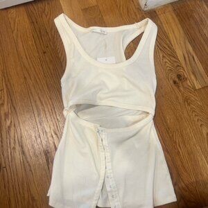 Zara white Tank with cut out